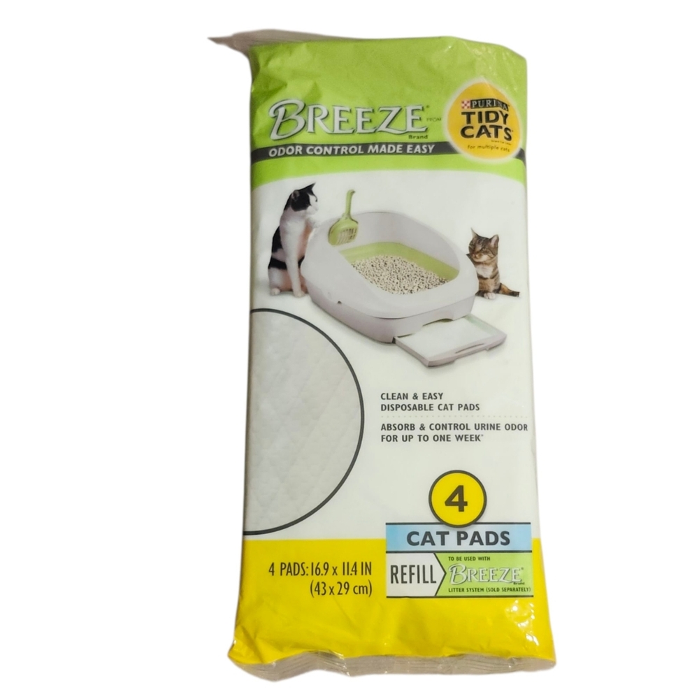 Tidy Cats Breeze Unscented Cat Pads Refills 3 Packs Of 4